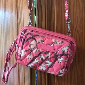 Vera Bradley wallet w/ wristlet & cross-body strap